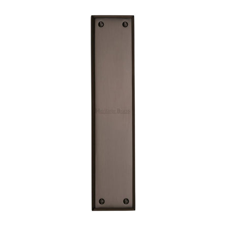 This is an image of a Heritage Brass - Fingerplate 282 x 63mm - Matt Bronze Finish, v743-mb that is available to order from T.H Wiggans Ironmongery in Kendal.