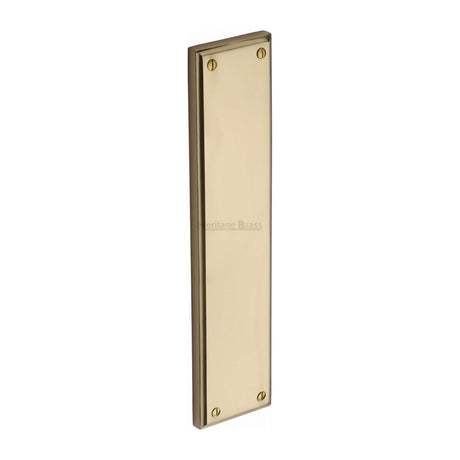 This is an image of a Heritage Brass - Fingerplate 282 x 63mm - Polished Brass Finish, v743-pb that is available to order from T.H Wiggans Ironmongery in Kendal.