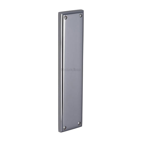 This is an image of a Heritage Brass - Fingerplate 282 x 63mm - Polished Chrome Finish, v743-pc that is available to order from T.H Wiggans Ironmongery in Kendal.