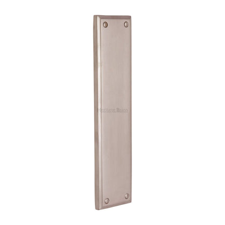 This is an image of a Heritage Brass - Fingerplate 282 x 63mm - Satin Nickel Finish, v743-sn that is available to order from T.H Wiggans Ironmongery in Kendal.