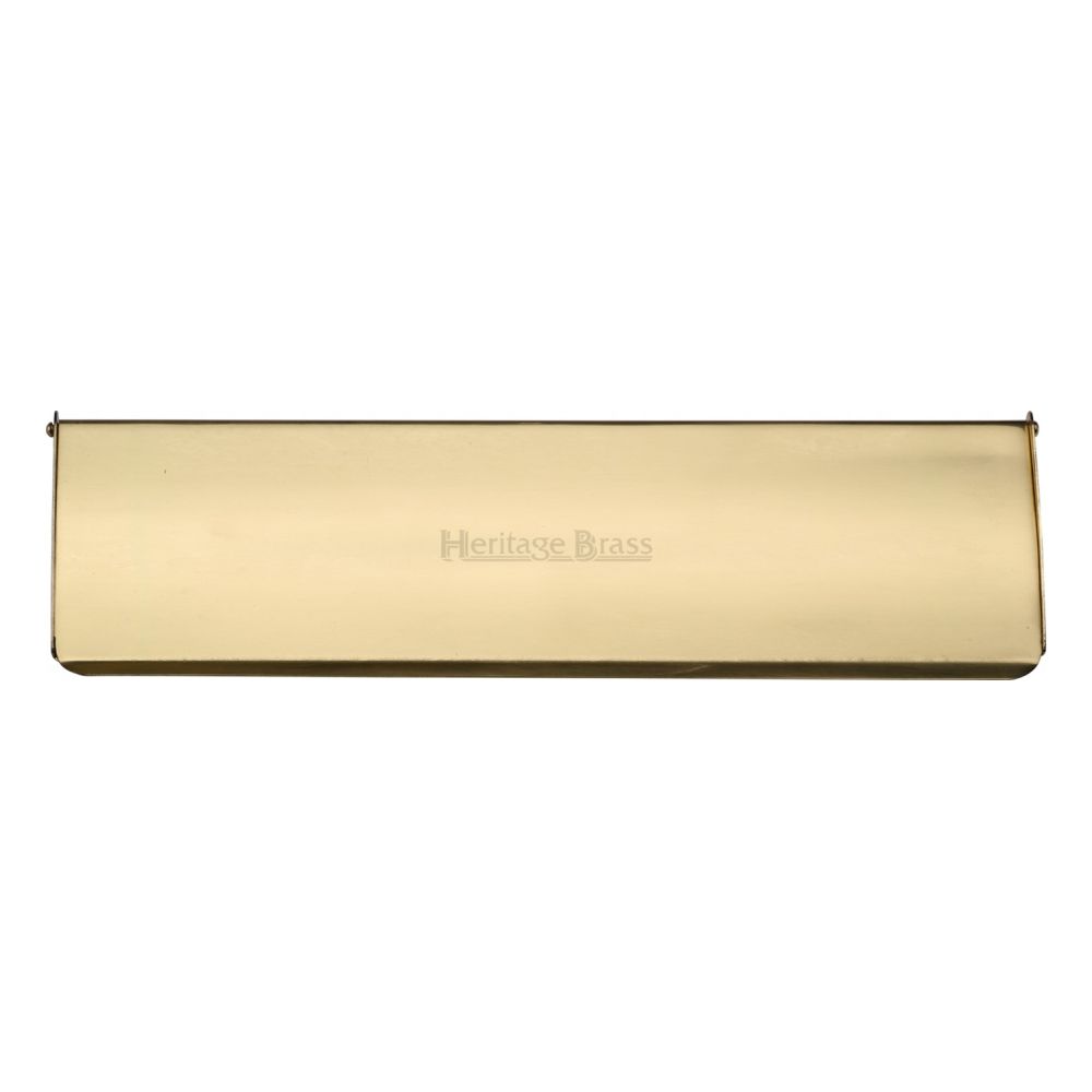 This is an image of a Heritage Brass - Interior Letterflap 11" x 3 3/4"Polished Brass Finish, v860-280-pb that is available to order from T.H Wiggans Ironmongery in Kendal.