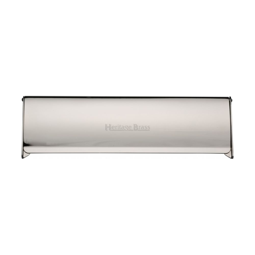 This is an image of a Heritage Brass - Interior Letterflap 11" x 3 3/4"Polished Nickel Finish, v860-280-pnf that is available to order from T.H Wiggans Ironmongery in Kendal.