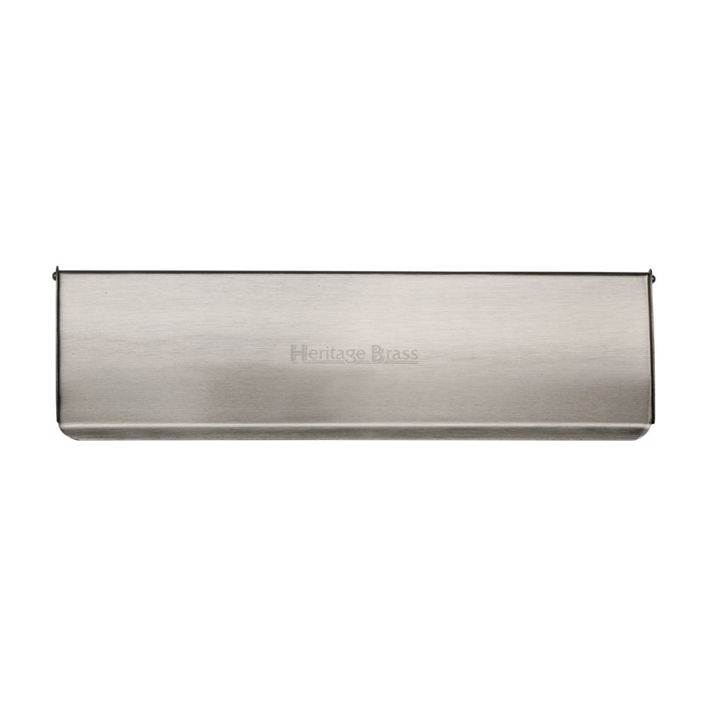 This is an image of a Heritage Brass - Interior Letterflap 11" x 3 3/4"Satin Nickel Finish, v860-280-sn that is available to order from T.H Wiggans Ironmongery in Kendal.