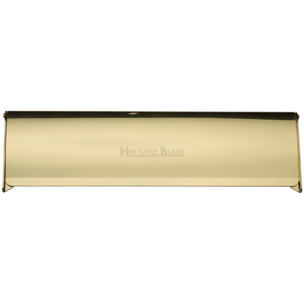 This is an image of a Heritage Brass - Interior Letterflap 11 3/4" x 3 1/2"Polished Brass Finish, v860-299-pb that is available to order from T.H Wiggans Ironmongery in Kendal.