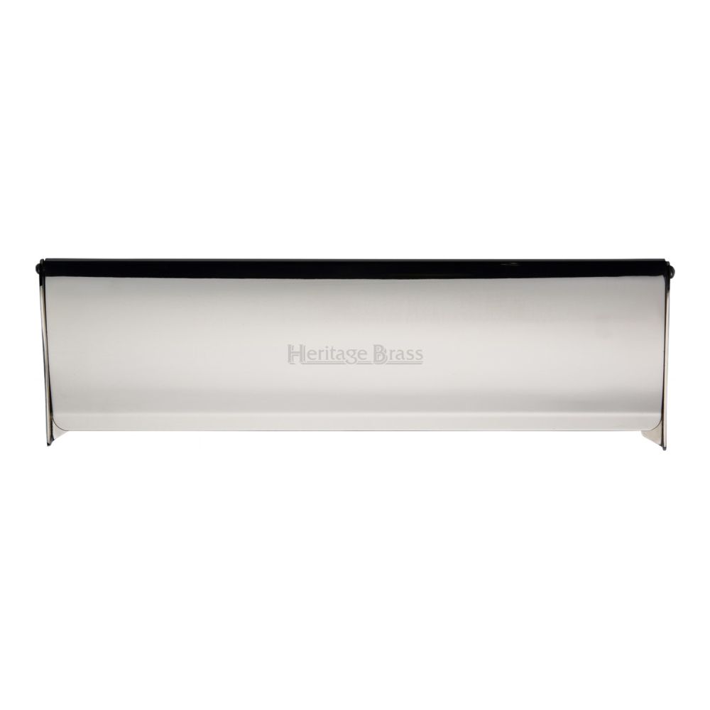 This is an image of a Heritage Brass - Interior Letterflap 11 3/4" x 3 1/2"Polished Nickel Finish, v860-299-pnf that is available to order from T.H Wiggans Ironmongery in Kendal.