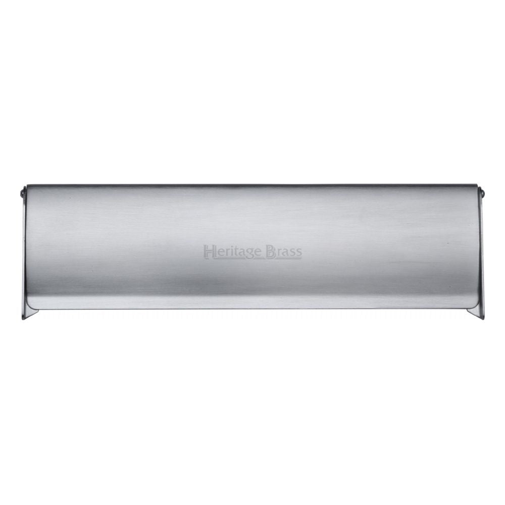 This is an image of a Heritage Brass - Interior Letterflap 11 3/4" x 3 1/2"Satin Chrome Finish, v860-299-sc that is available to order from T.H Wiggans Ironmongery in Kendal.