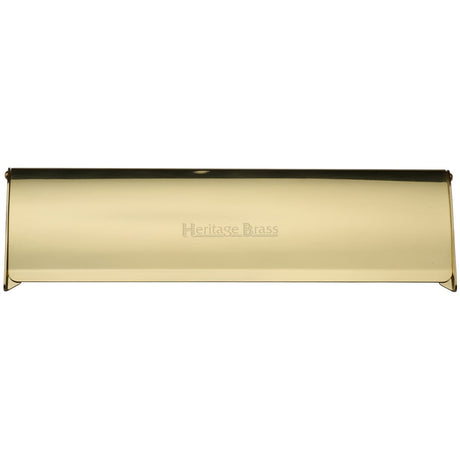 This is an image of a Heritage Brass - Interior Letterflap 15 3/4 x 4 Polished Brass finish, v860-403-pb that is available to order from T.H Wiggans Ironmongery in Kendal.