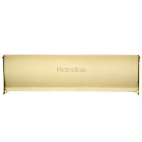 This is an image of a Heritage Brass - Interior Letterflap 15 3/4 x 4 Satin Brass finish, v860-403-sb that is available to order from T.H Wiggans Ironmongery in Kendal.