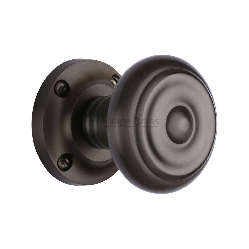 This is an image of a Heritage Brass - Mortice Knob Aylesbury Design Matt Bronze Finish, v872-mb that is available to order from T.H Wiggans Ironmongery in Kendal.