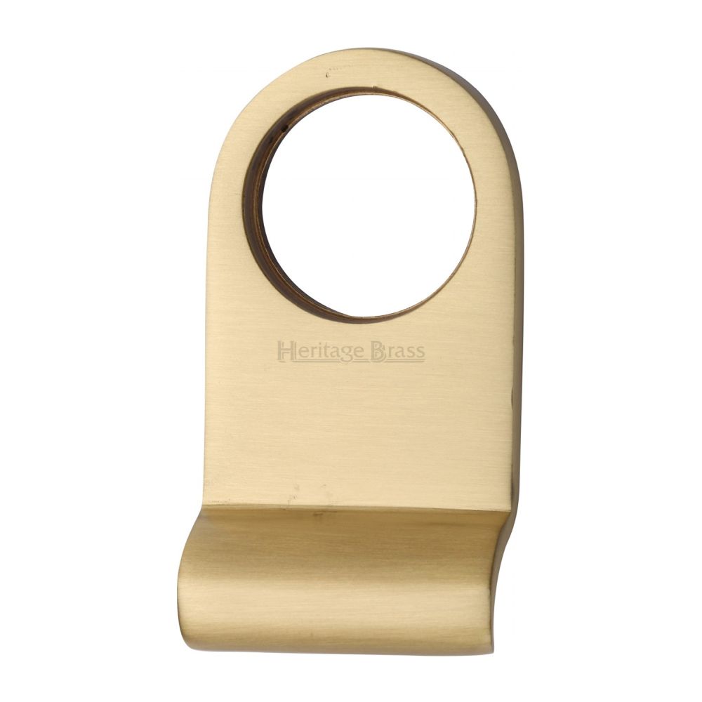 This is an image of a Heritage Brass - Round Cylinder Pull Satin Brass Finish, v930-sb that is available to order from T.H Wiggans Ironmongery in Kendal.