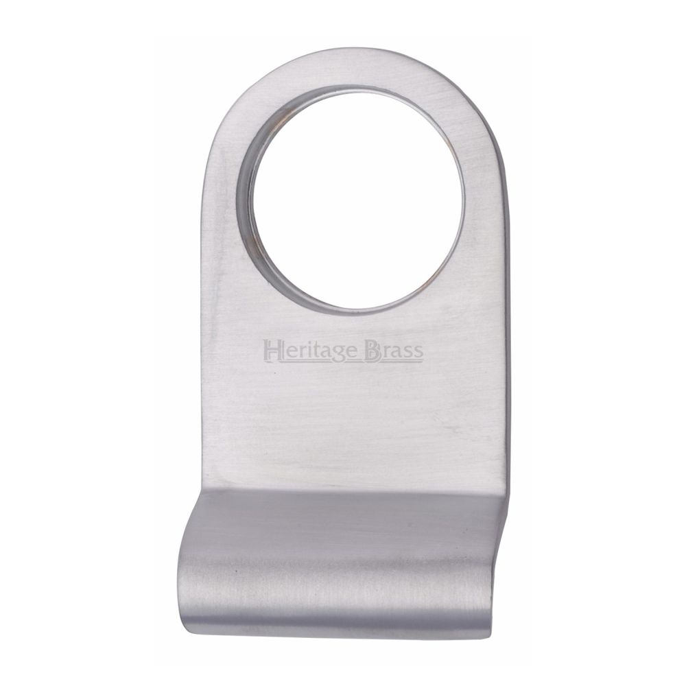 This is an image of a Heritage Brass - Round Cylinder Pull Satin Chrome Finish, v930-sc that is available to order from T.H Wiggans Ironmongery in Kendal.