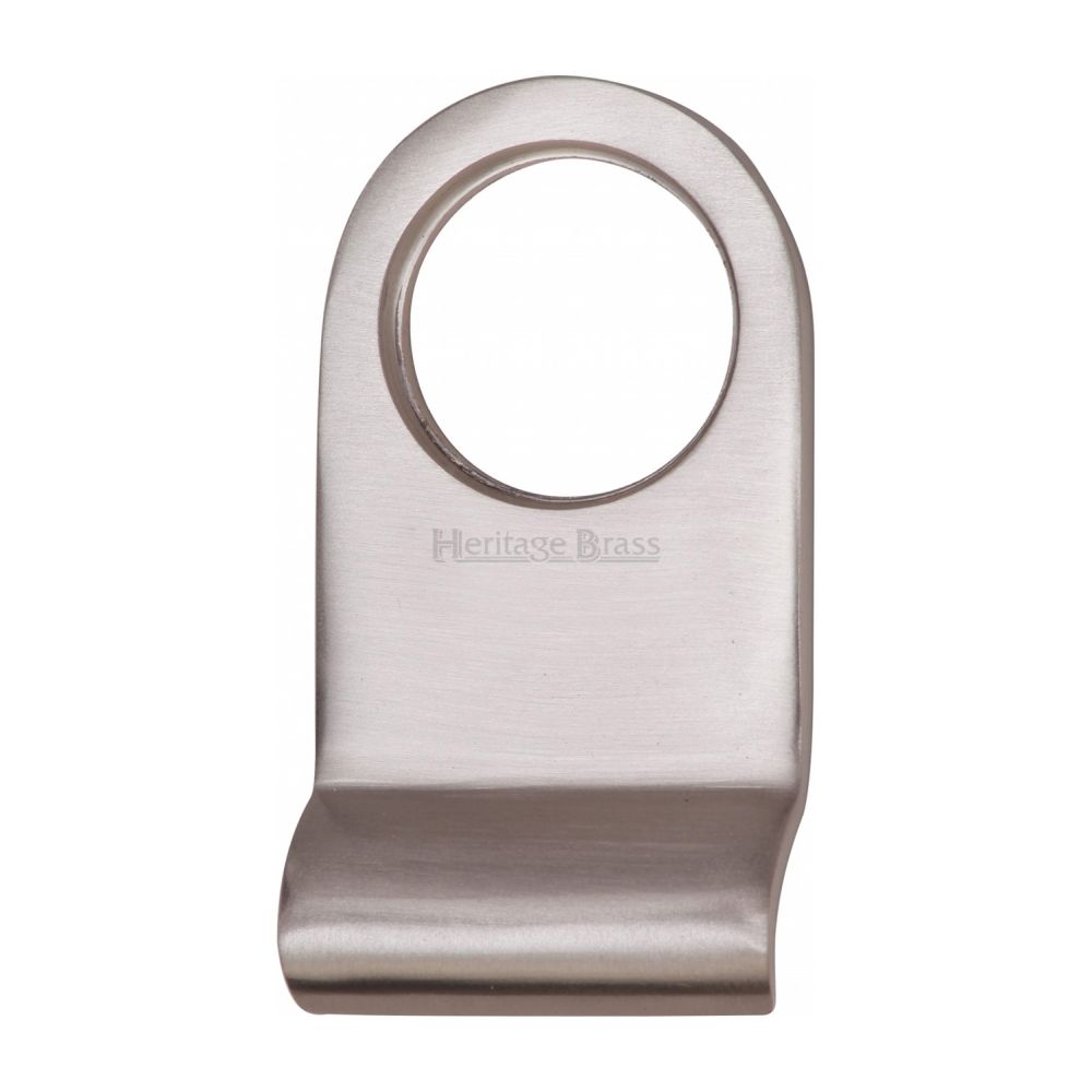 This is an image of a Heritage Brass - Round Cylinder Pull Satin Nickel Finish, v930-sn that is available to order from T.H Wiggans Ironmongery in Kendal.