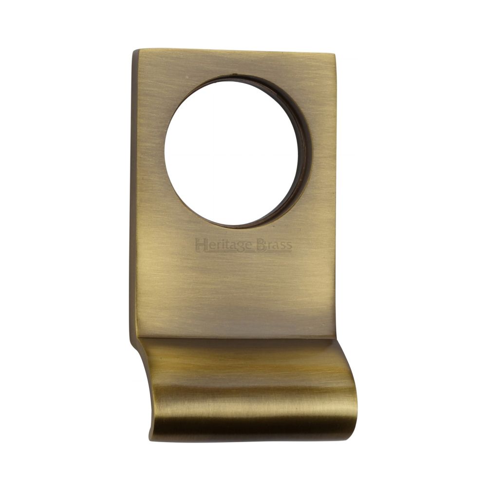This is an image of a Heritage Brass - Square Cylinder Pull Antique Brass Finish, v933-at that is available to order from T.H Wiggans Ironmongery in Kendal.