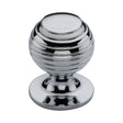 This is an image of a Heritage Brass - Cabinet Knob Beehive Design 32mm Polished Chrome Finish, v976-32-pc that is available to order from T.H Wiggans Ironmongery in Kendal.
