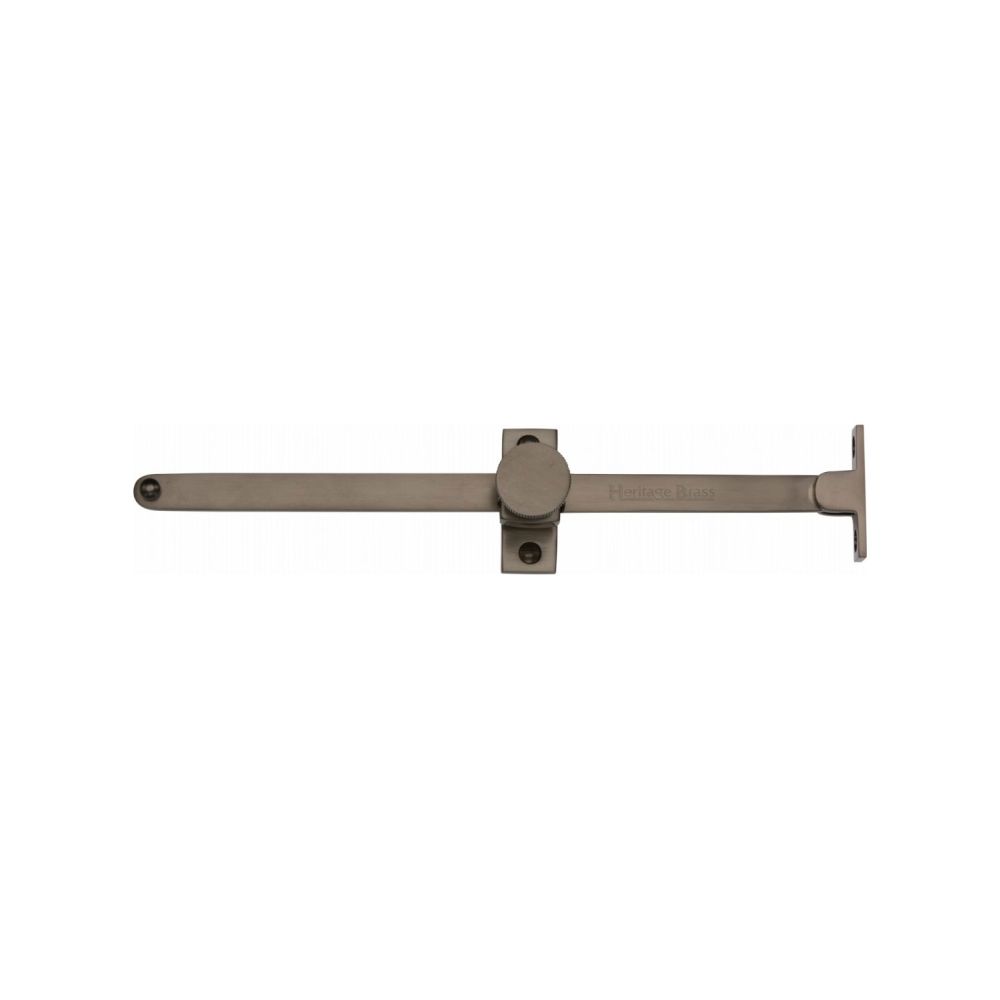 This is an image of a Heritage Brass - Casement Stay Sliding Design 10" Antique Brass Finish, v991-10-at that is available to order from T.H Wiggans Ironmongery in Kendal.