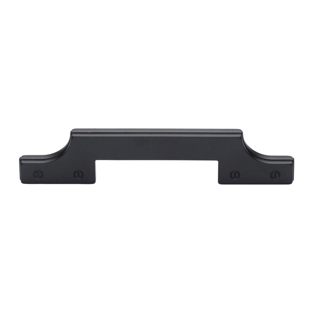 This is an image of a M.Marcus - Detroit Kitchen Cabinet Pull Handle Black Matt Finish, vf085-128-blk that is available to order from T.H Wiggans Ironmongery in Kendal.
