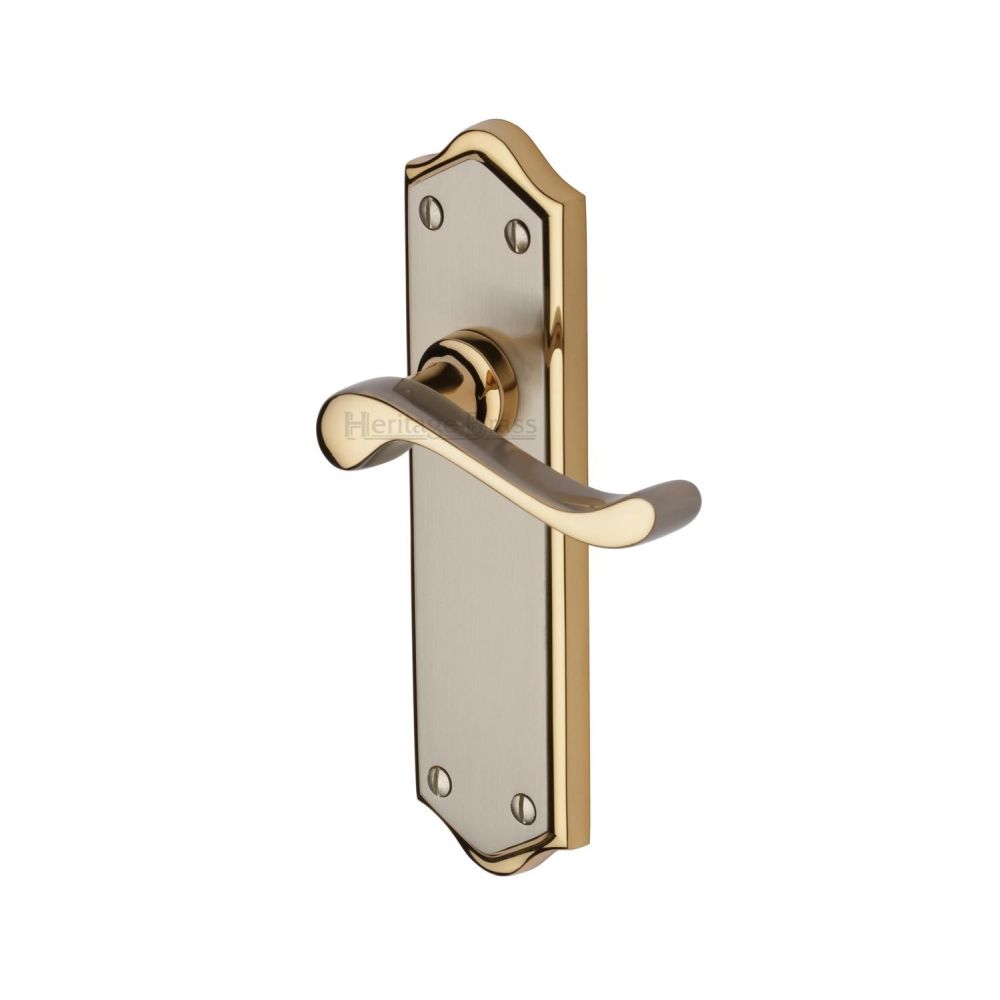 This is an image of a Heritage Brass - Door Handle Lever Latch Buckingham Design Jupiter Finish, w4210-jp that is available to order from T.H Wiggans Ironmongery in Kendal.