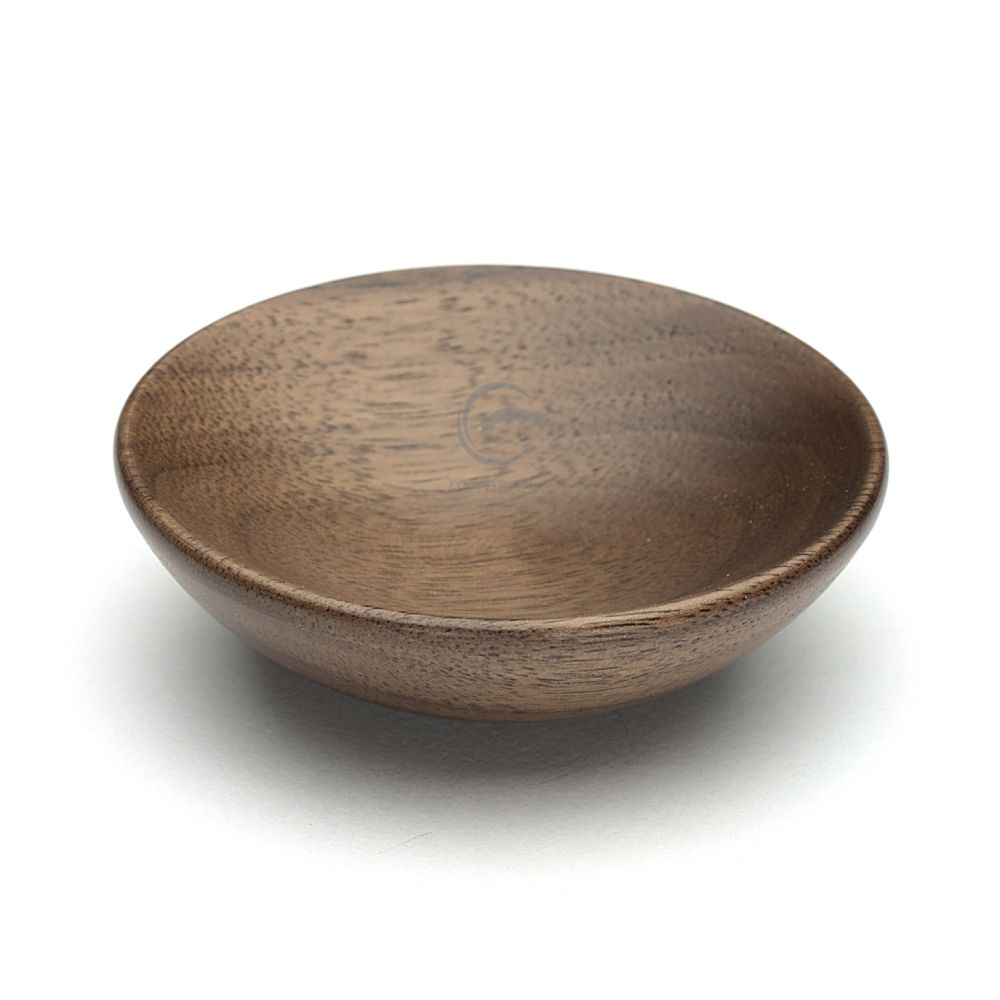 This is an image of a M.Marcus - Wooden Cabinet Knob Bowl Design 65mm Walnut Finish, w4328-65-wal that is available to order from T.H Wiggans Ironmongery in Kendal.