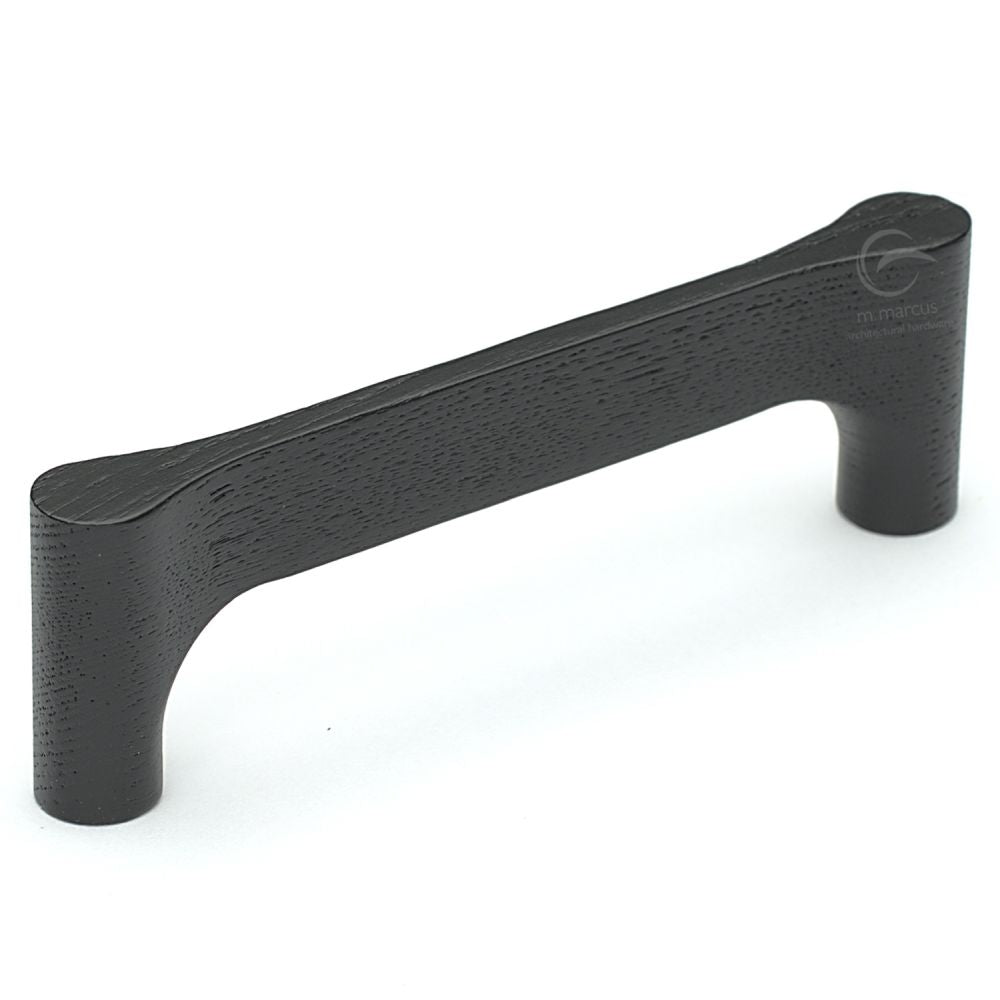 This is an image of a M.Marcus - Wooden Cabinet Pull Handle Gio Design 224mm Black Ash Finish, w7827-224-ash that is available to order from T.H Wiggans Ironmongery in Kendal.