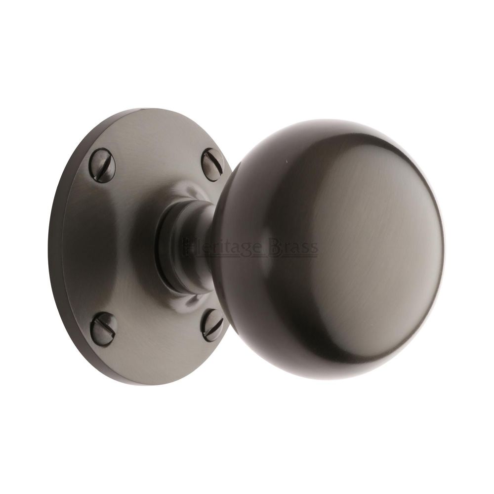 This is an image of a Heritage Brass - Mortice Knob Westminster Design Matt Bronze Finish, wes970-mb that is available to order from T.H Wiggans Ironmongery in Kendal.