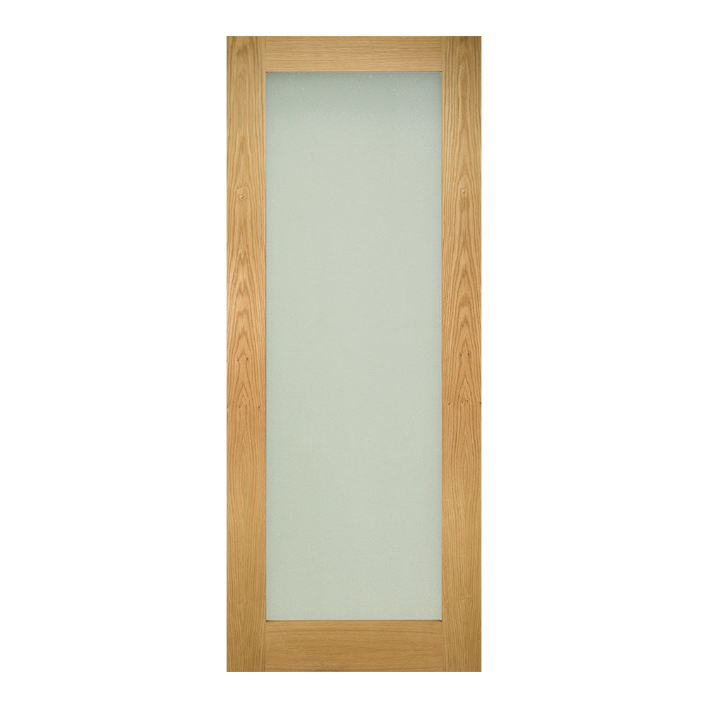 This is an image of Deanta Walden Unfinished Oak Frosted Glaze Doors available to order from T.H. Wiggans Ironmongery in Kendal