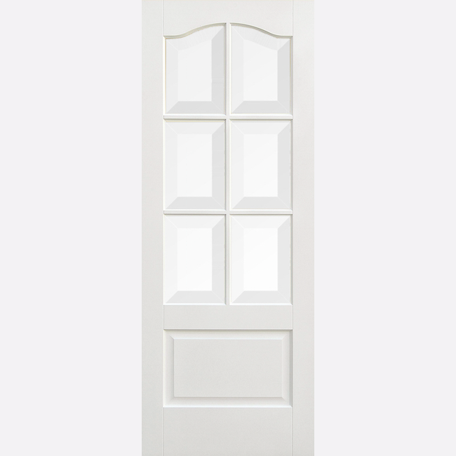This is an image showing the LPD - Kent 6L Primed White Doors Available to order from T.H. Wiggans Ironmongery in Kendal