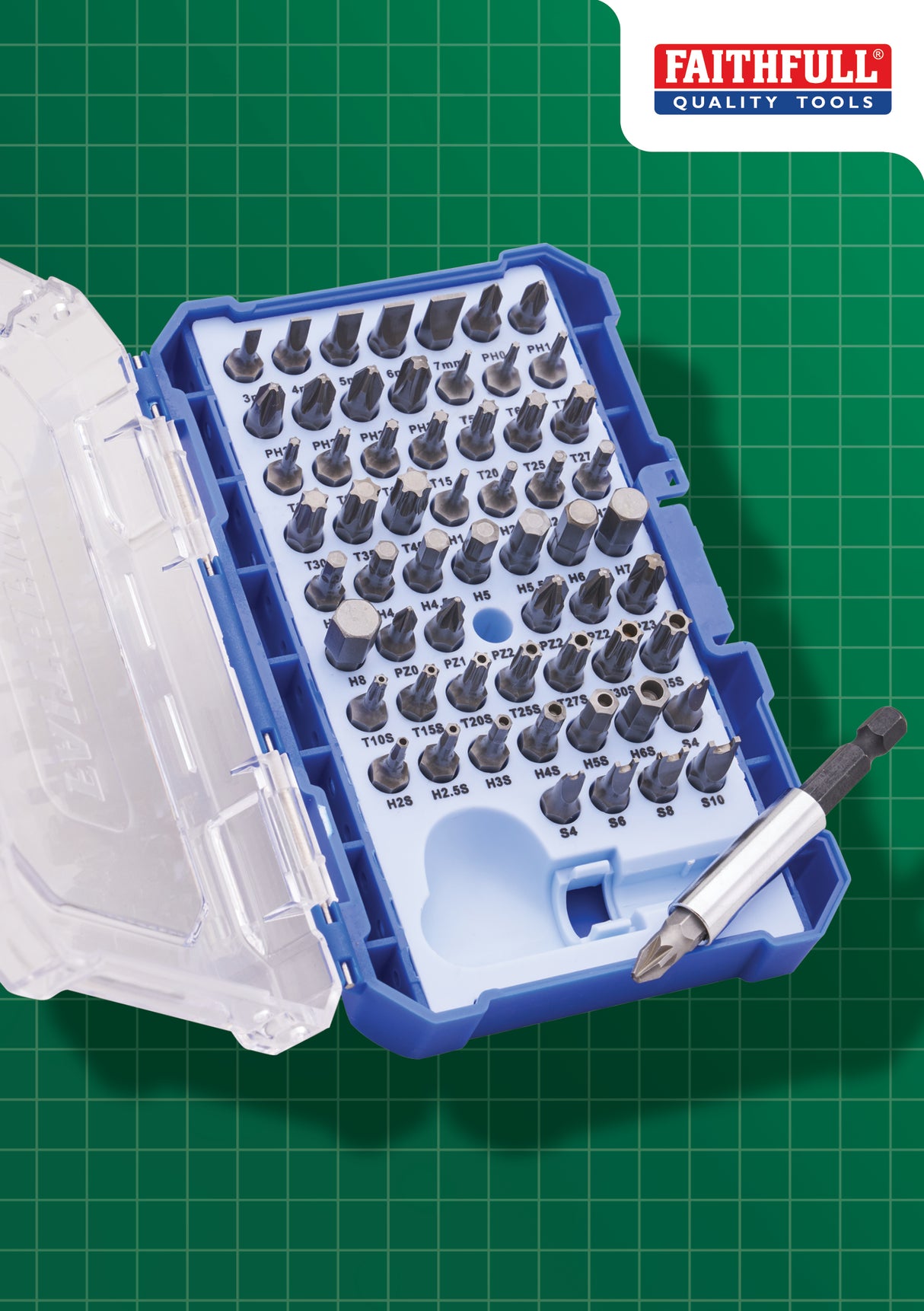 High quality image of Faithfull 61 Piece Screwdriver Bit Set, availble from T.H. Wiggans Ironmongery in Kendal