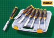 High quality image of DeWalt 6 Piece Chisel Set With Free Chisel Knife, availble from T.H. Wiggans Ironmongery in Kendal