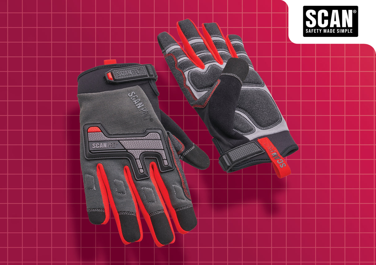 High quality image of Scan Pro-Mechanics Gloves, availble from T.H. Wiggans Ironmongery in Kendal
