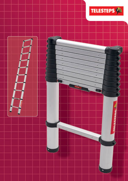 High quality image of Telestep 3m Eco-Line Telescopic Ladder, availble from T.H. Wiggans Ironmongery in Kendal