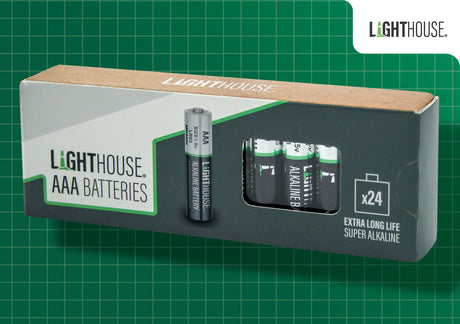 High quality image of Lighthouse AAA Batteries 24 Pack, availble from T.H. Wiggans Ironmongery in Kendal