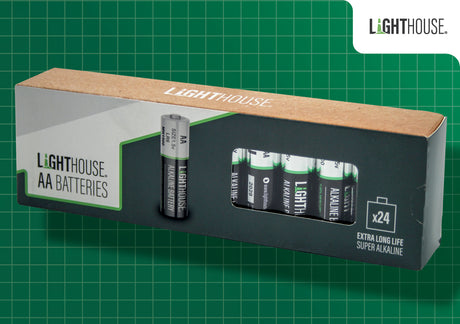 High quality image of Lighthouse AA Batteries 24 Pack, availble from T.H. Wiggans Ironmongery in Kendal