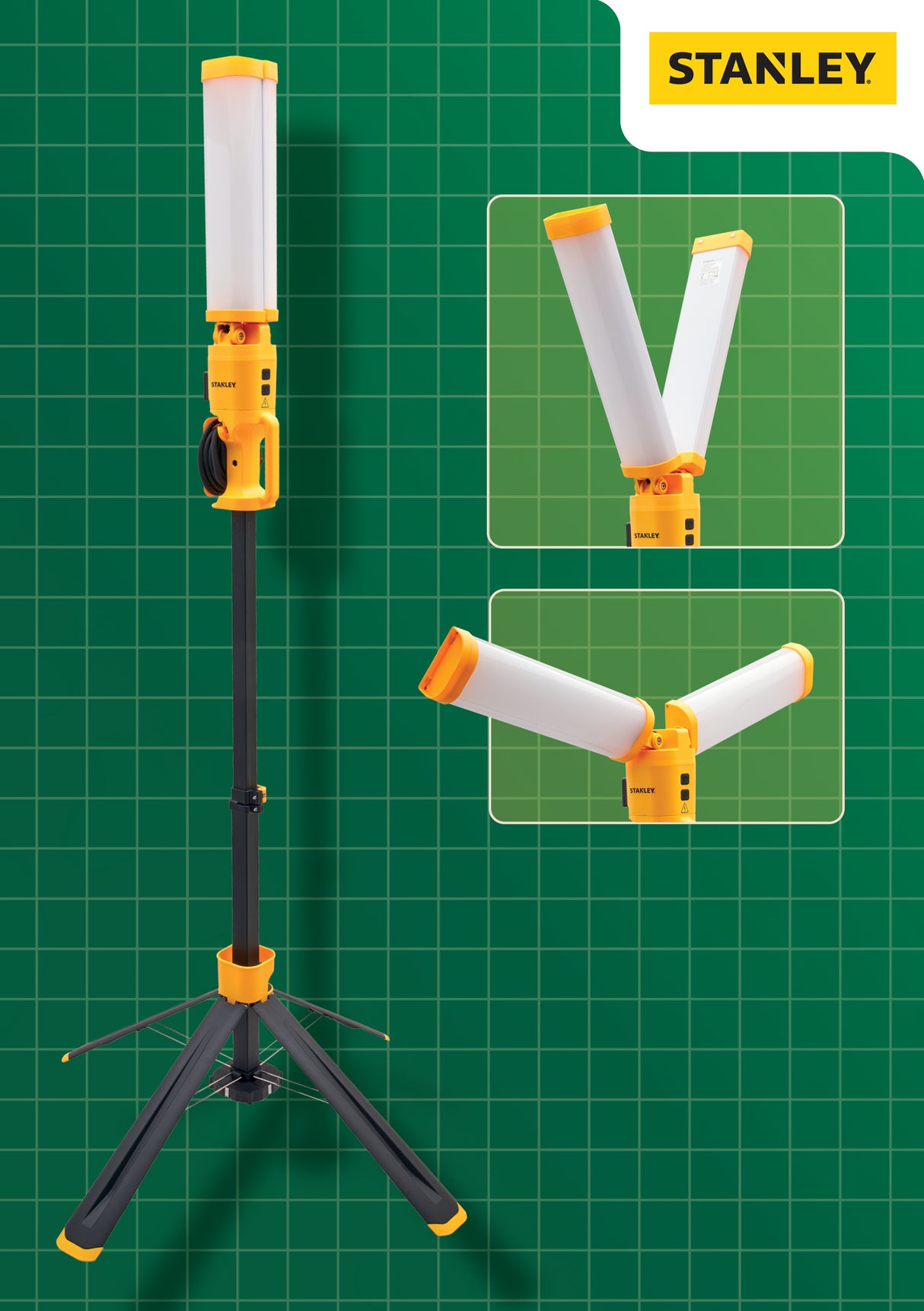 High quality image of STANLEY 360° Worklight On Tripod, availble from T.H. Wiggans Ironmongery in Kendal