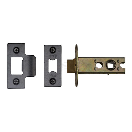 This is an image of a York - Architectural Tubular Latch 2 1/2" Black Enamel Finish, ykal2-blk that is available to order from T.H Wiggans Ironmongery in Kendal.