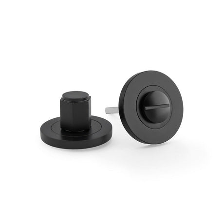 This is an image showing Alexander & Wilks - Hex Thumbturn and Release - Black aw794bl available to order from T.H. Wiggans Ironmongery in Kendal, quick delivery and discounted prices.
