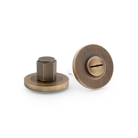 This is an image showing Alexander & Wilks - Hex Thumbturn and Release - Italian Brass aw794ib available to order from T.H. Wiggans Ironmongery in Kendal, quick delivery and discounted prices.