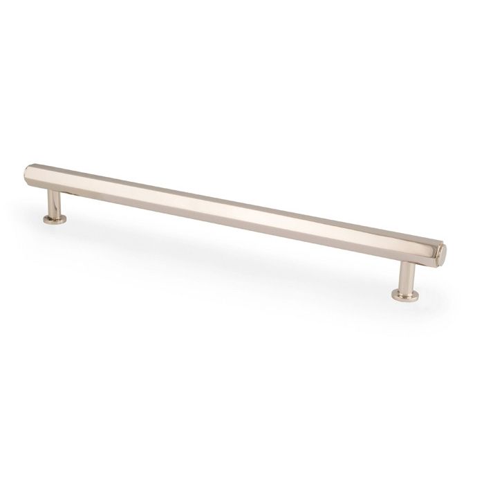 Alexander & Wilks - Vesper Hex T - Bar Cabinet Pull - Polished Nickel - 224mm C/C