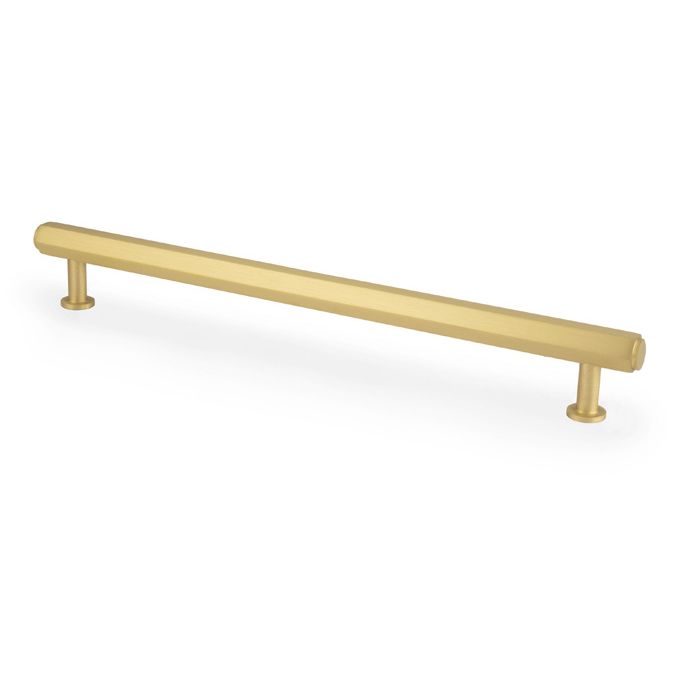 Alexander & Wilks - Vesper Hex T - Bar Cabinet Pull - Satin Brass - 224mm C/C