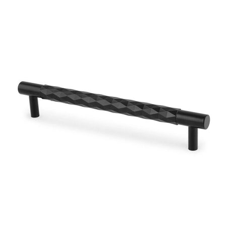 This is an image showing Alexander & Wilks Diamond Cut Cabinet Pull Handle - 160mm C/C - Black - AW846-160-BL available to order from T.H. Wiggans Ironmongery in Kendal, quick delivery and discounted prices.