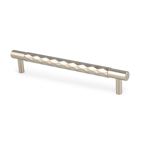 This is an image showing Alexander & Wilks Diamond Cut Cabinet Pull Handle - 160mm C/C - Polished Nickel PVD - AW846-160-PNPVD available to order from T.H. Wiggans Ironmongery in Kendal, quick delivery and discounted prices.