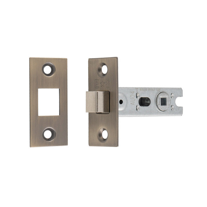 This image shows Eurospec - Bolt-Through Tubular Deadbolt - Antique Brass - 64mm - btd25ab available from T.H. Wiggans Ironmongery in Kendal.