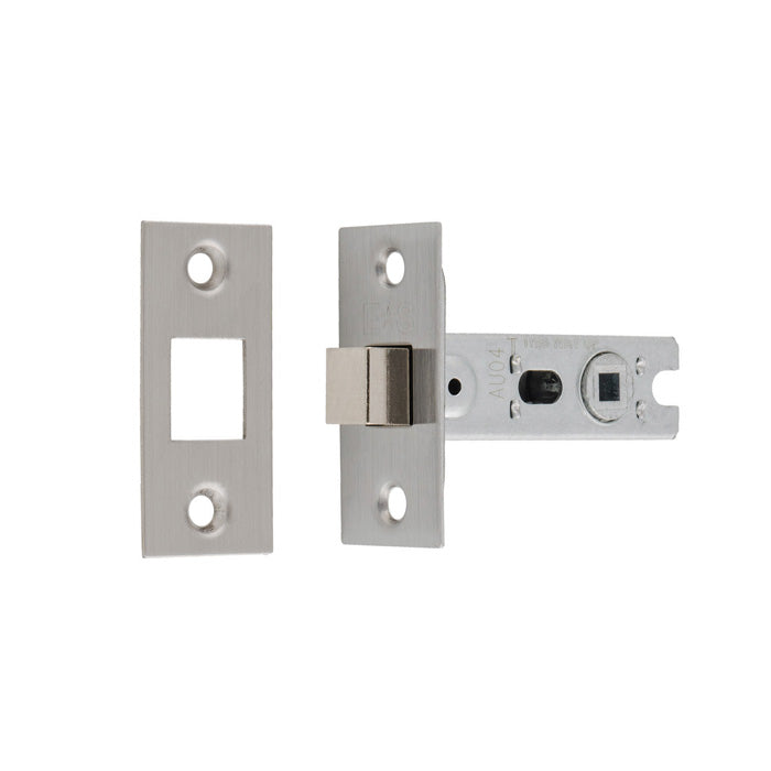 This image shows Eurospec - Bolt-Through Tubular Deadbolt - Satin Stainless Steel - 64mm - btd25sss available from T.H. Wiggans Ironmongery in Kendal.
