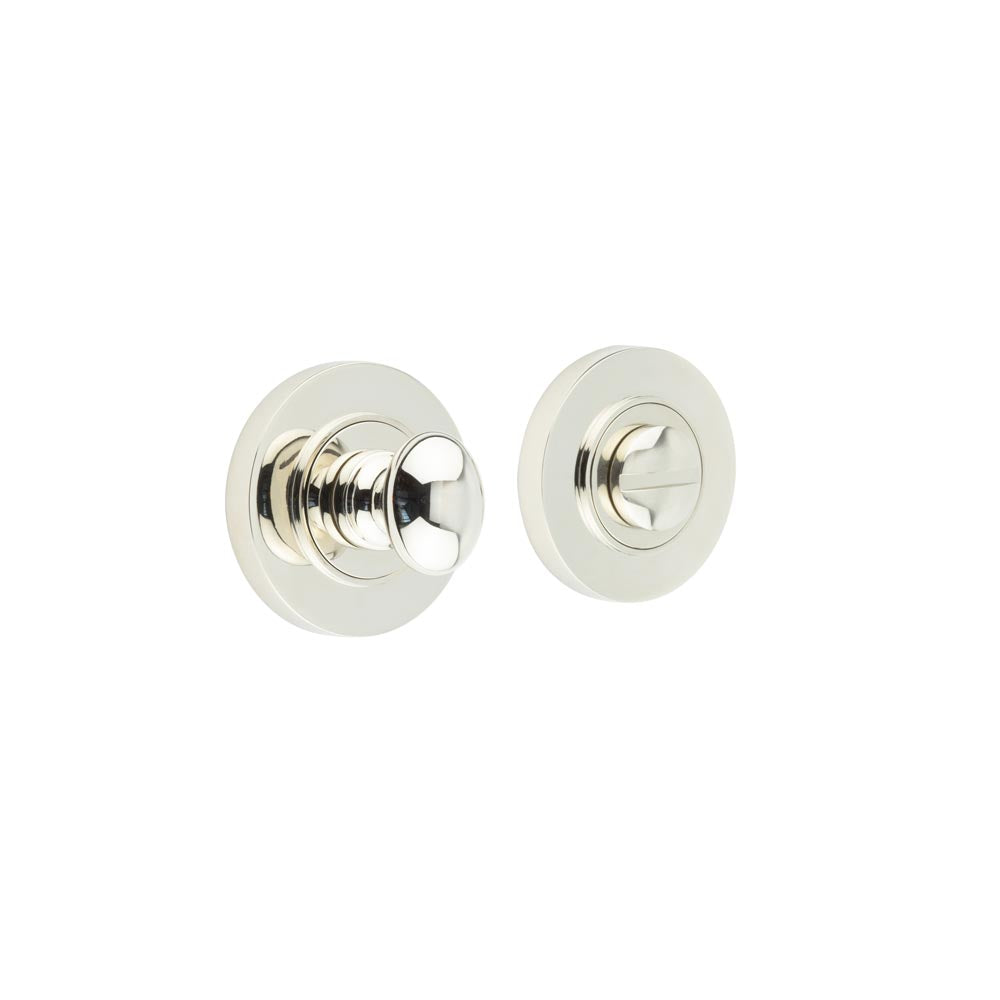 This is an image showing the Frelan - Burlington Turns & Releases Inner 1 Plain Rose Polished Nickel available to order from T.H. Wiggans Ironmongery in Kendal