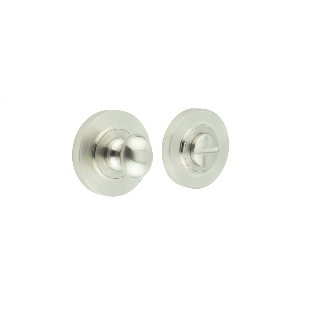 This is an image showing the Frelan - Burlington Turns & Releases Inner 1 Plain Rose Satin Nickel available to order from T.H. Wiggans Ironmongery in Kendal