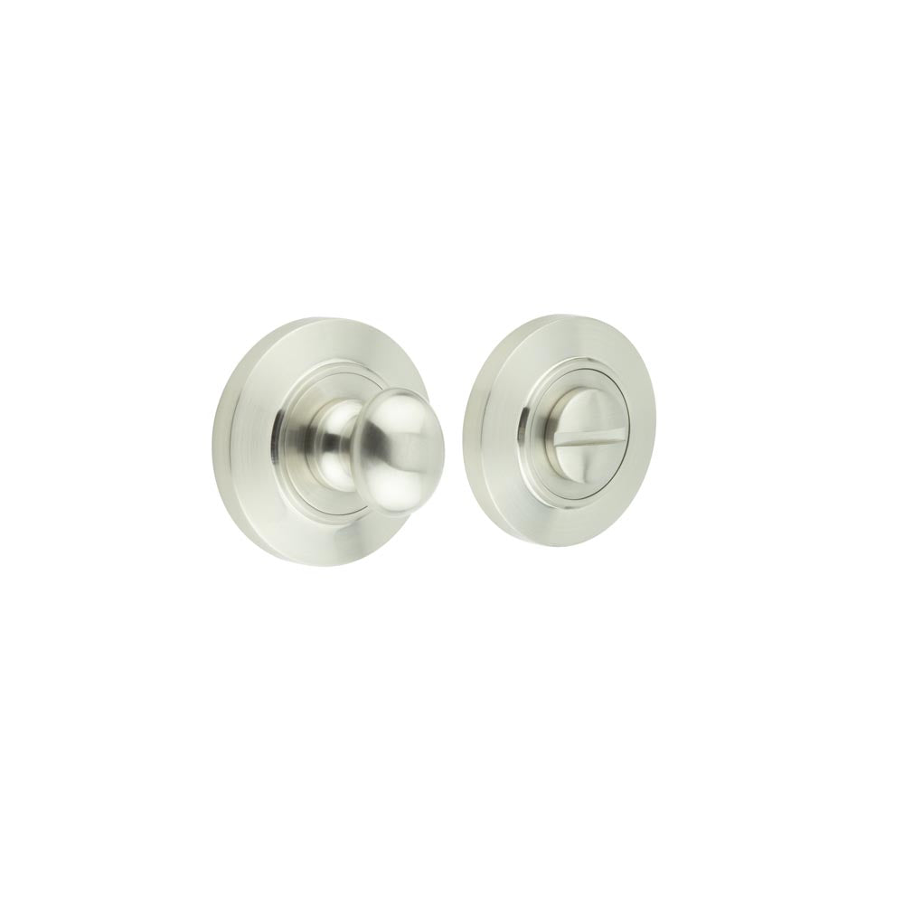 This is an image showing the Frelan - Burlington Turns & Releases Inner 1 Chamfered Rose Satin Nickel available to order from T.H. Wiggans Ironmongery in Kendal