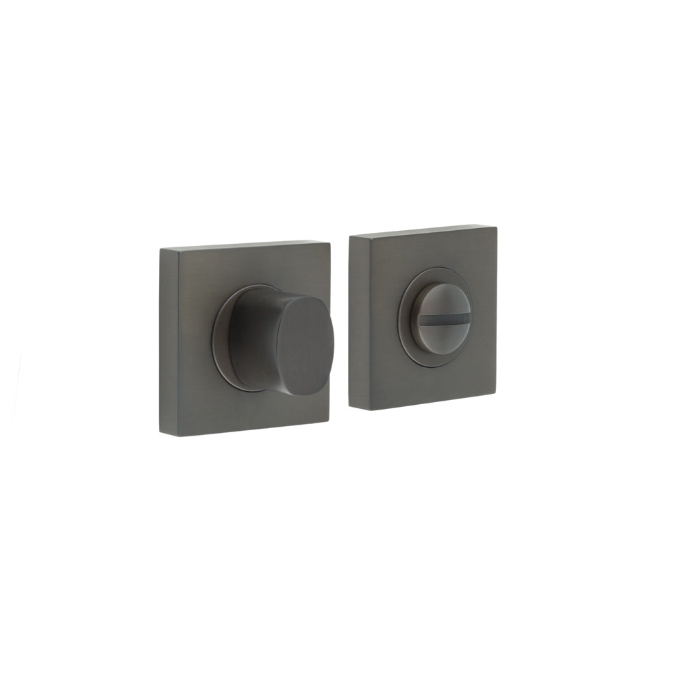 This is an image showing the Frelan - Burlington Turns & Releases Inner 3 Square Plain Rose Dark Bronze available to order from T.H. Wiggans Ironmongery in Kendal