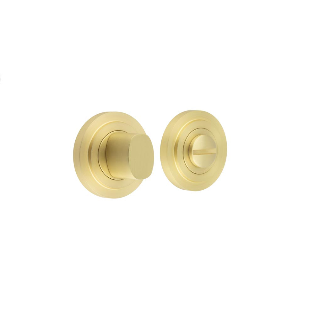 This is an image showing the Frelan - Burlington Turns & Releases Inner 3 Stepped Rose Satin Brass available to order from T.H. Wiggans Ironmongery in Kendal