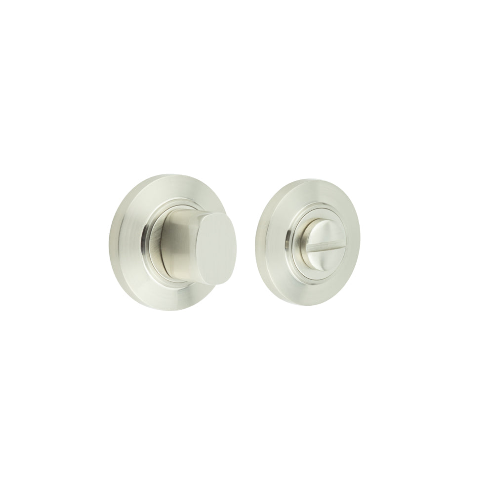 This is an image showing the Frelan - Burlington Turns & Releases Inner 3 Chamfered Rose Satin Nickel available to order from T.H. Wiggans Ironmongery in Kendal