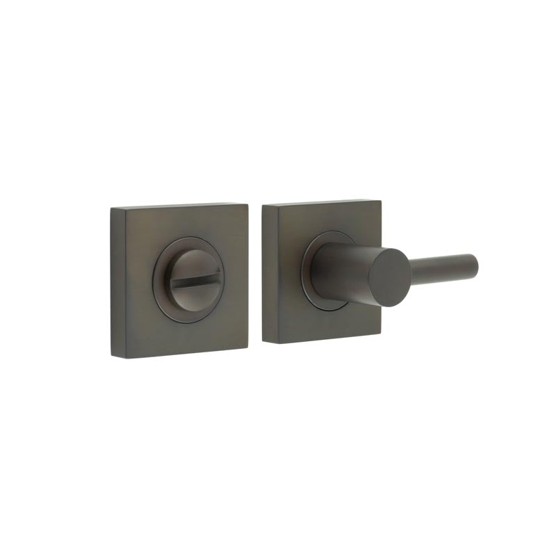 This is an image showing the Frelan - Burlington Easy Turn & Release Square Plain Rose Dark Bronze available to order from T.H. Wiggans Ironmongery in Kendal