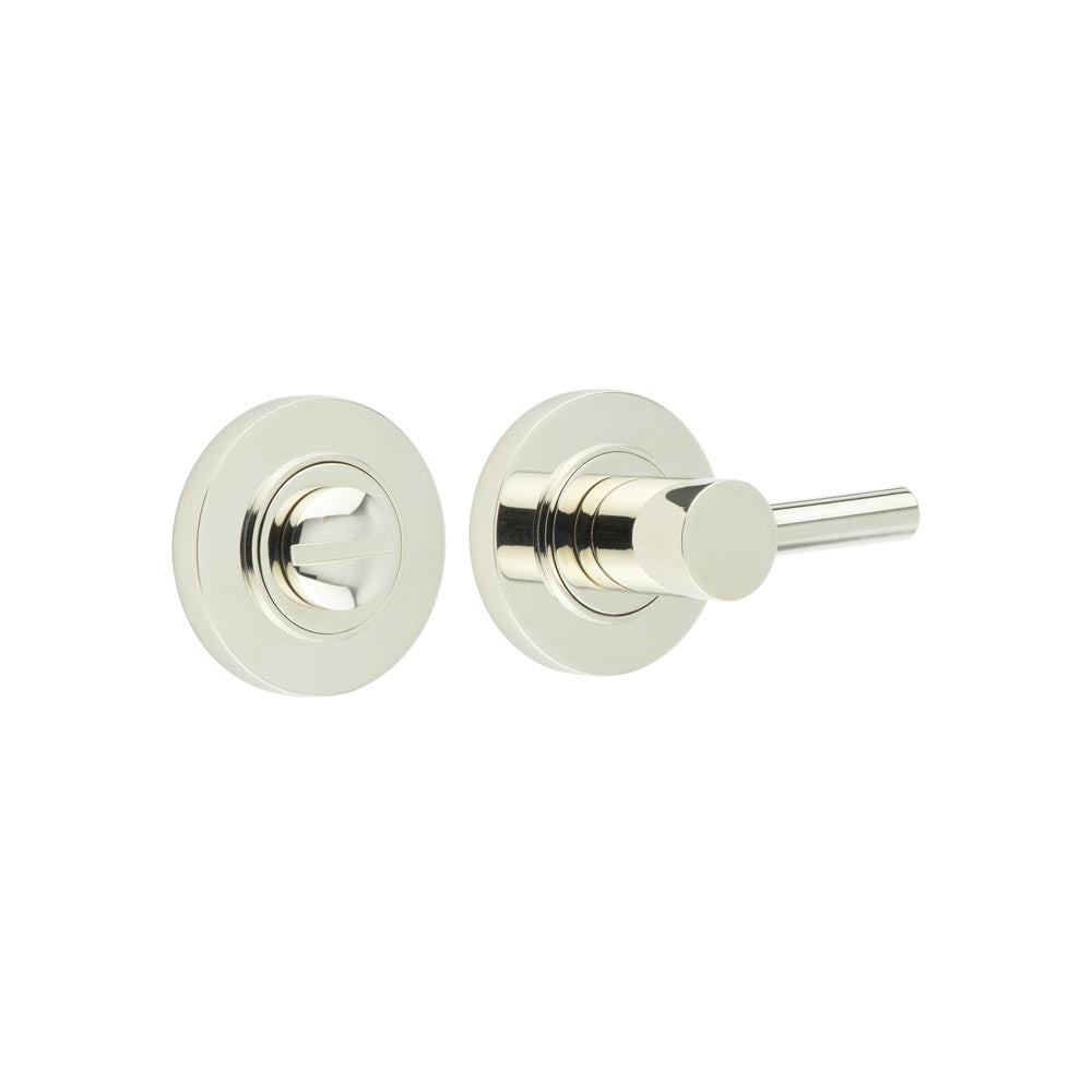 This is an image showing the Frelan - Burlington Easy Turn & Release Plain Rose Polished Nickel available to order from T.H. Wiggans Ironmongery in Kendal